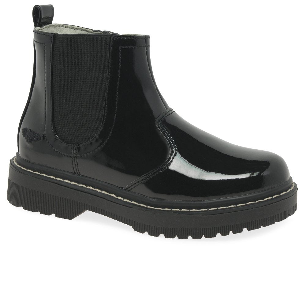 LELLI KELLY GIRL RUTH ANKLE BOOT BLACK PATENT