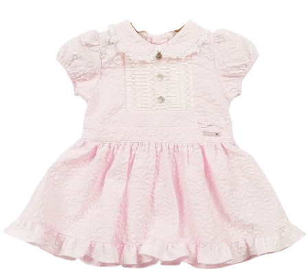 MINTINI BABY GIRL SEERSUCKER DRESS PINK