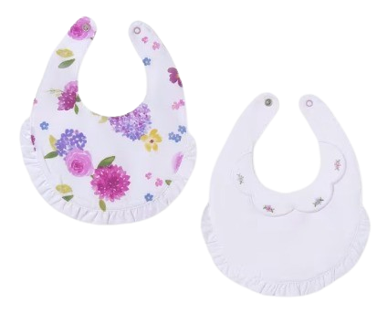 MAYORAL BABY GIRL FLORAL BIBS PACK OF TWO