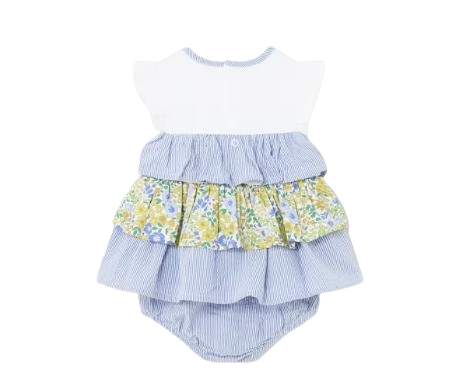 MAYORAL BABY GIRL COTTON FRILL DRESS WITH PANTS