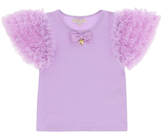 ANGEWL FACE GIRL LEXI TULLE TOP LILAC