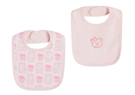 GUESS BABY GIRL SET OF TWO BIBS