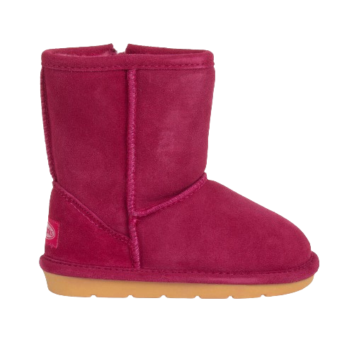 CHIPMUNKS GIRL LEATHER/SUEDE FUR LINED BOOT FUSHIA