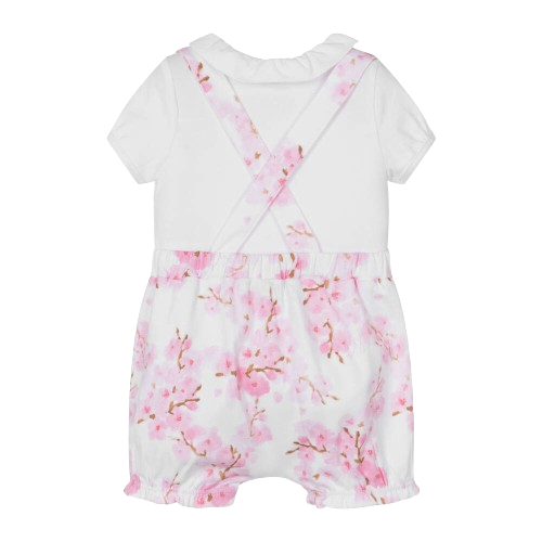 GUESS BABY GIRL FLORAL ROMPER WITH BODYSUIT