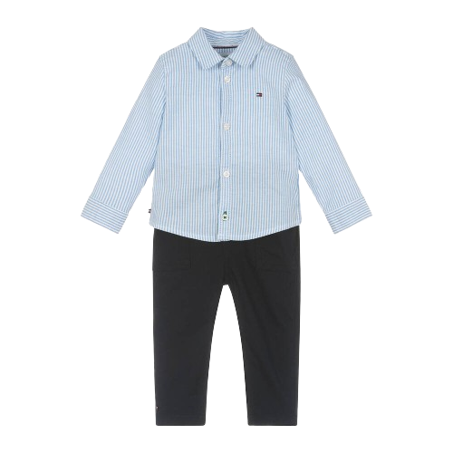 TOMMY HILFIGER BABY BOY TROUSER AND SHIRT SET