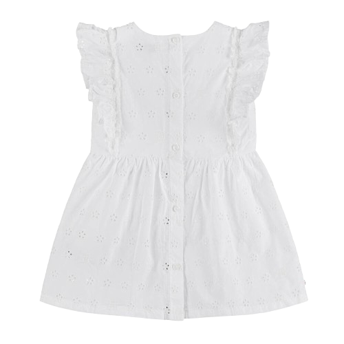 TOMMY HILFIGER BABY GIRL BRODERIE ANGLAISE DRESS WHITE
