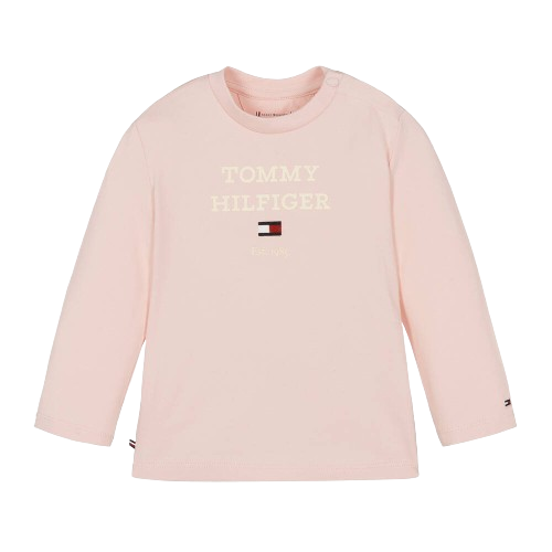 TOMMY HILFIGER BABY GIRL CLASSIC  LONG SLEEVE TOP  PINK