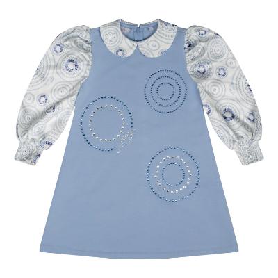 ADEE GIRL PRYA DIAMANTE DRESS BLUE