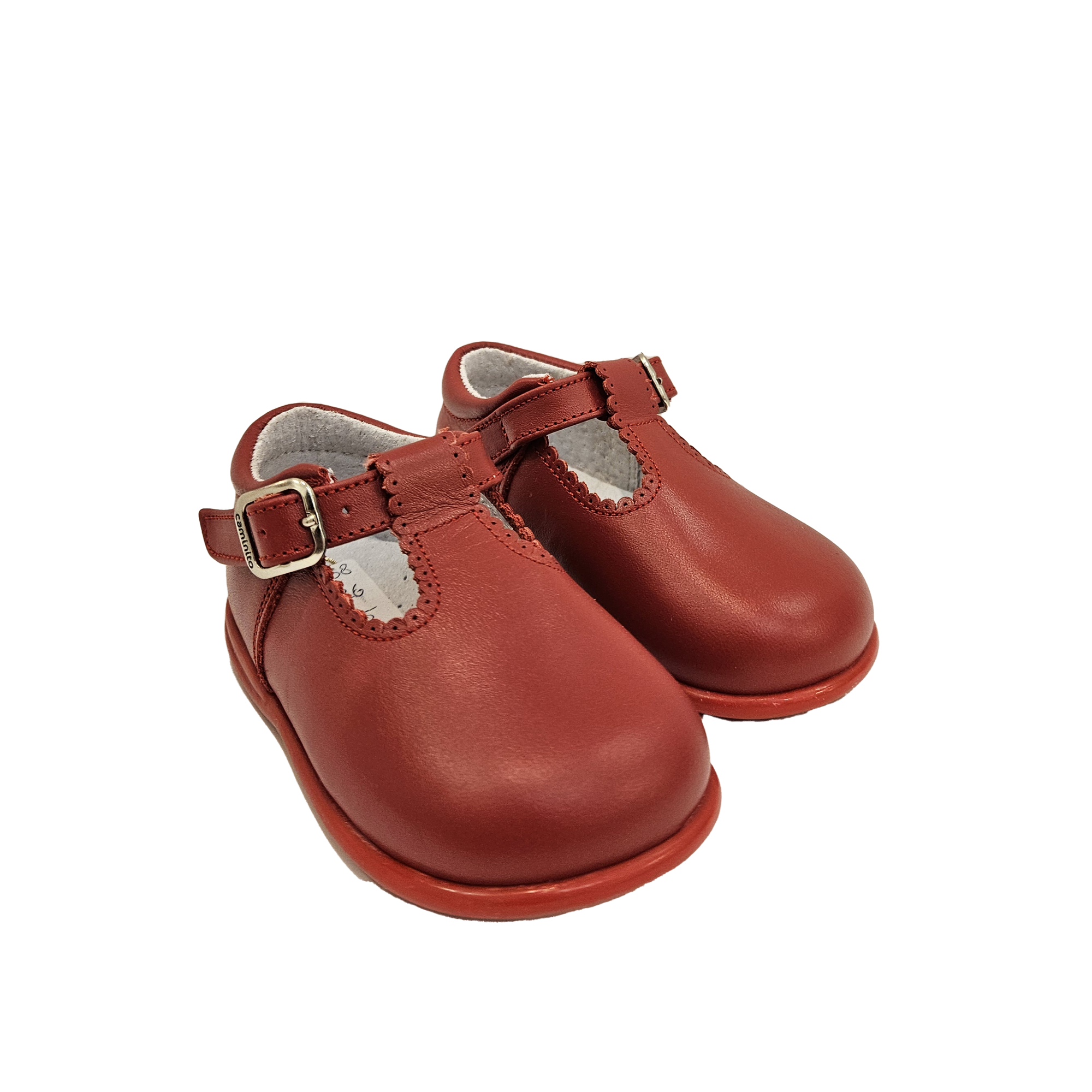 CAMINITO UNISEX LEATHER TBAR SHOE RED