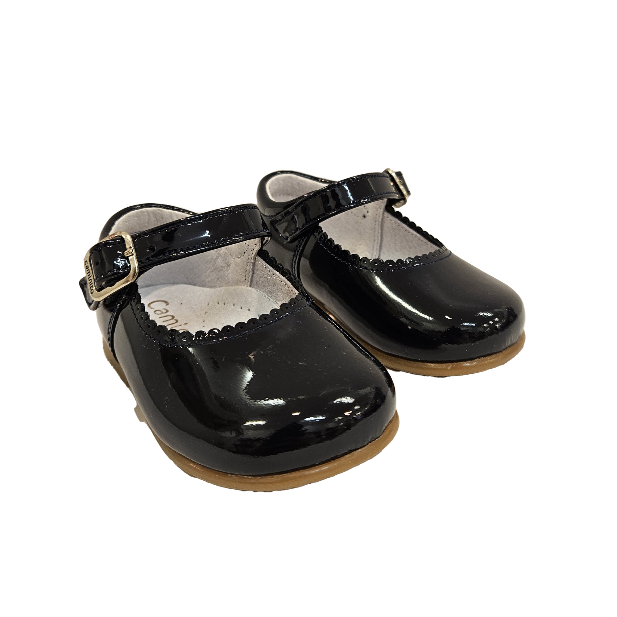 CAMINITO BABY GIRL FIRST SHOES BLACK PATENT