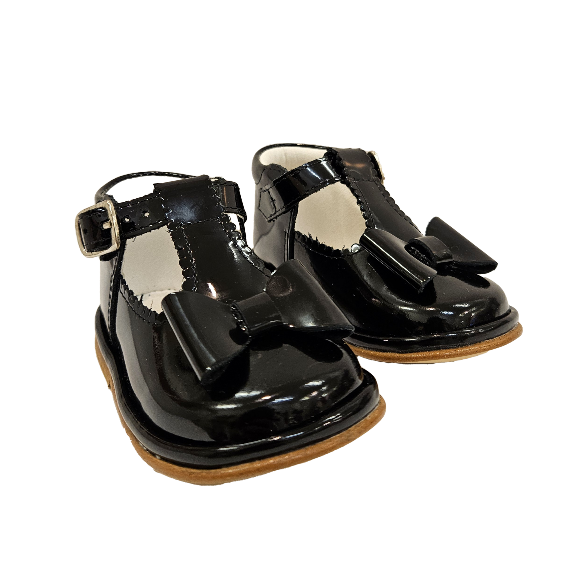 FOFITO BABY GIRL FIRST SHOES BLACK PATENT