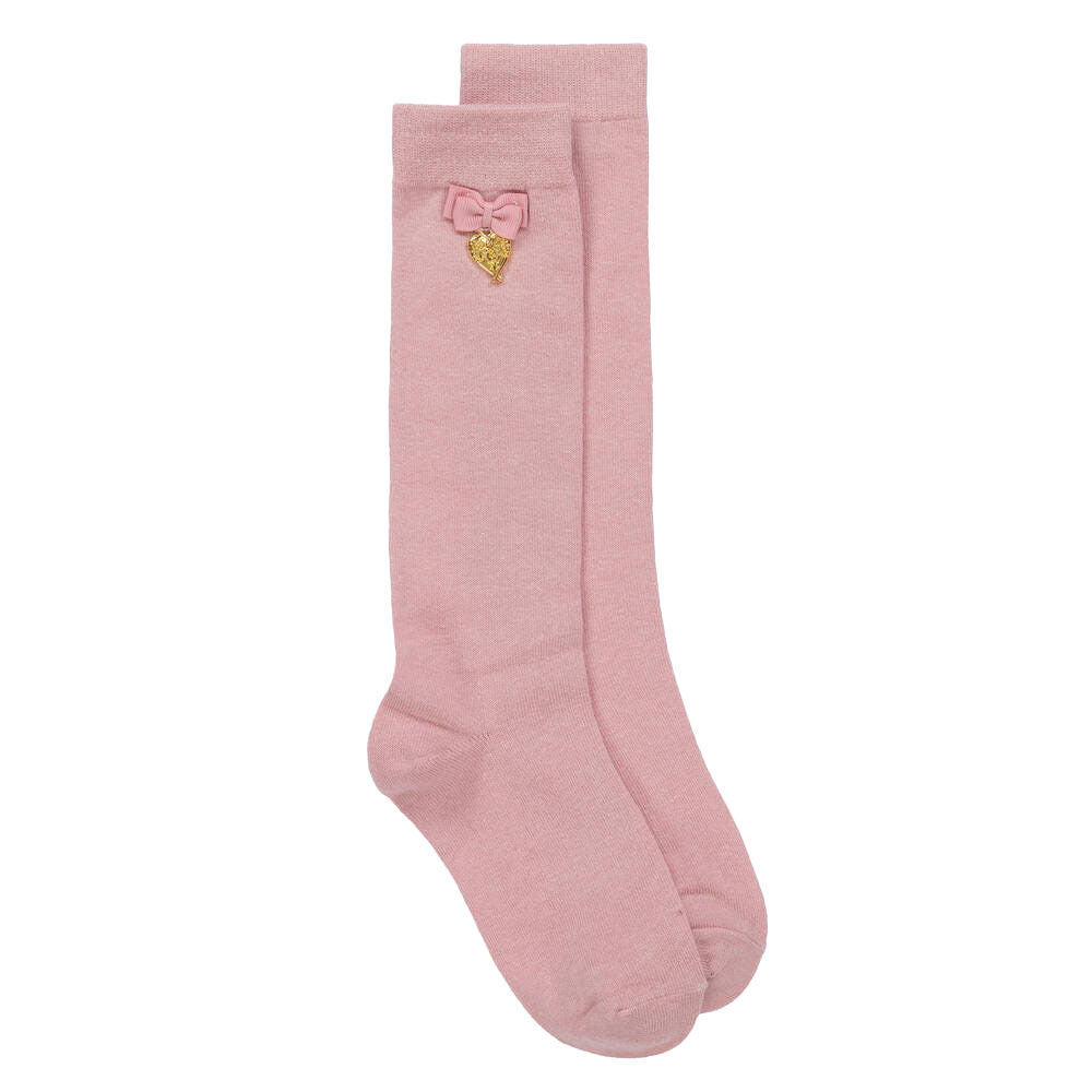 ANGEL FACE KNEE HIGH SOCKS PINK