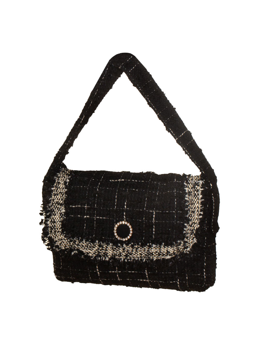 PATACHOU GIRL TWEED BAG BLACK