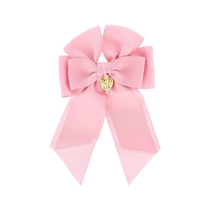 ANGEL FACE GIRL FRENCH BOW CLIP ROSE