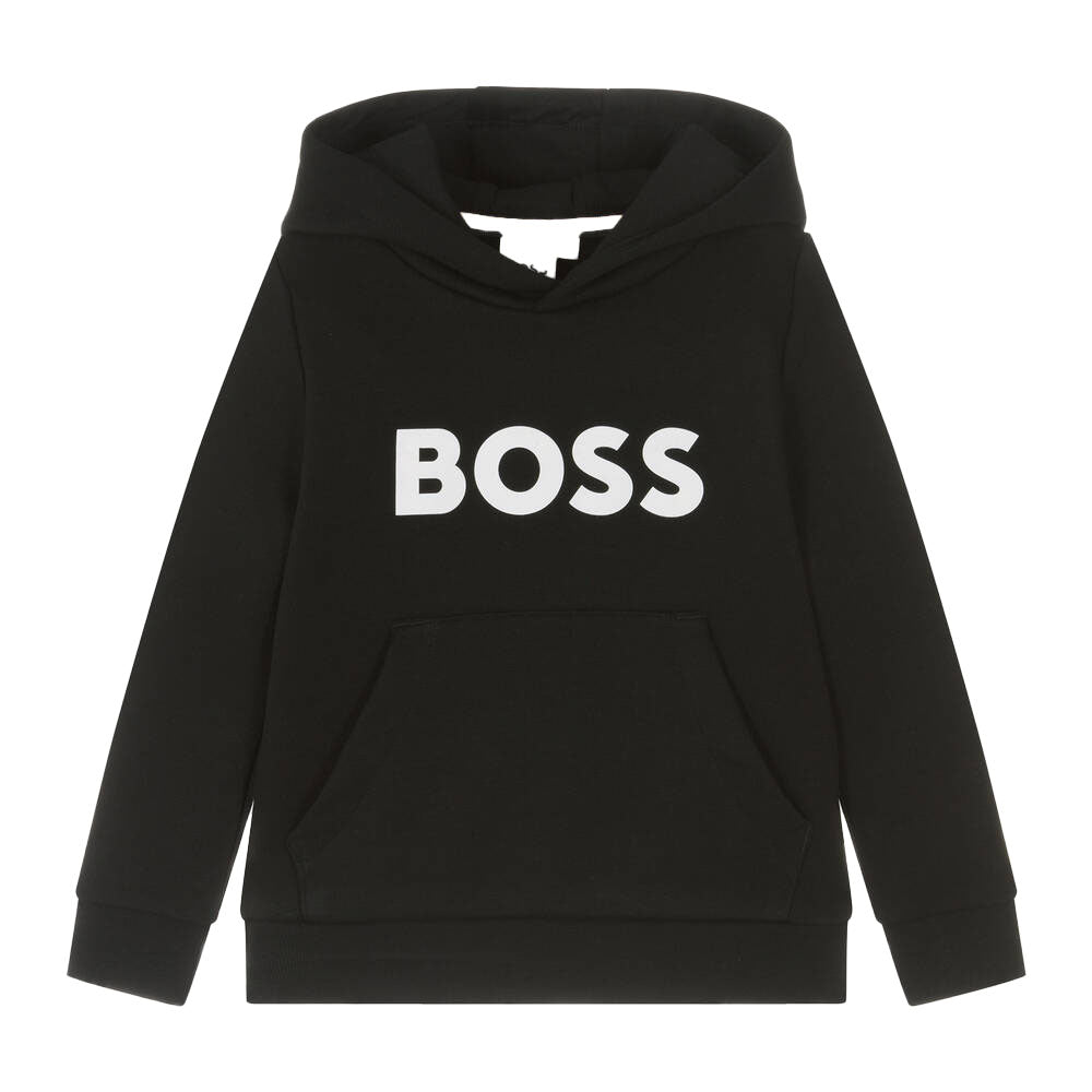 BOSS BOY ESSENTIAL LOGO  HOODIE BLACK