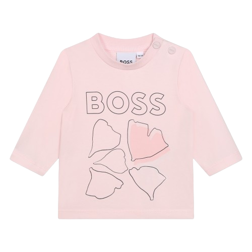 BOSS BABY GIRL LONG SLEEVED TOP PINK