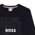 BOSS BOY MONOGRAM LONG SLEEVED TOP NAVY