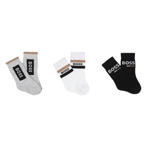 BOSS BABY BOY THREE PACK SOCKS