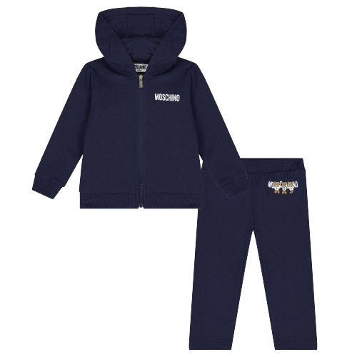 MOSCHINO BABY BOY TEDDY TRACKSUIT NAVY