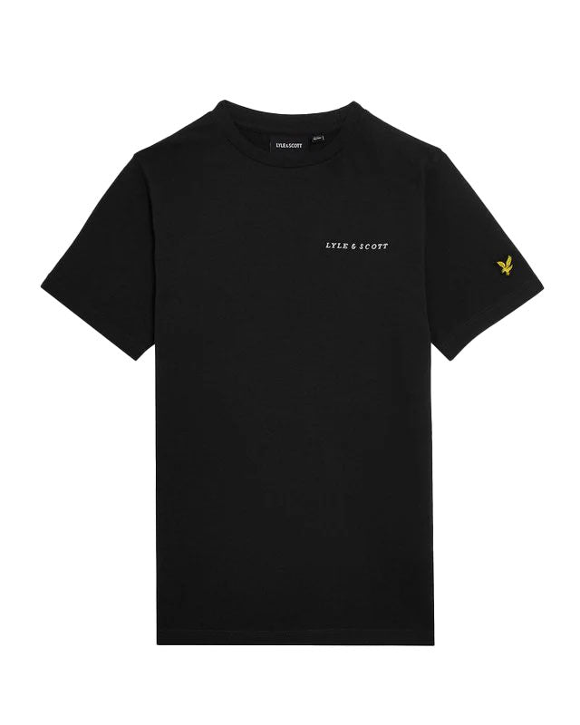 LYLE & SCOTT BOY SCRIPT T SHIRT BLACK