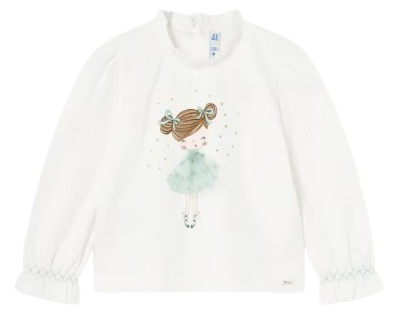 MAYORAL BABY GIRL LONG SLEEVED BALLERINA TOP