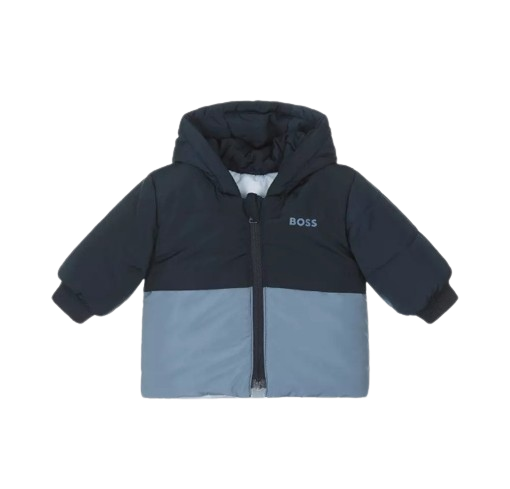 BOSS BABY BOY REVERSIBLE PADDED COAT BLUE