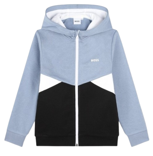 BOSS BOY COLOUR BLOCK ZIP UP HOODIE