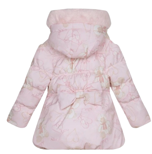 ADEE STELLA FAUX FUR TRIM TEDDY COAT