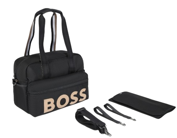 BOSS LOGO CHANGING BAG BLACK