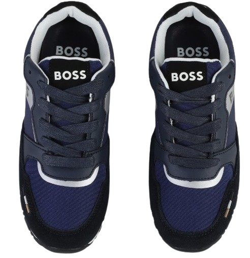 BOSS BOY LACE UP TRAINERS BLUE