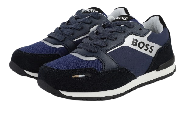 BOSS BOY LACE UP TRAINERS BLUE