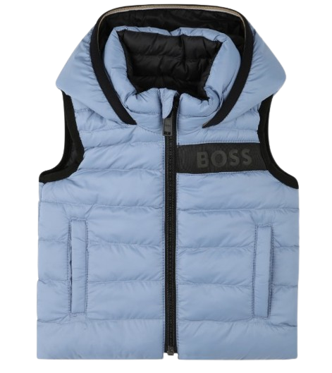 BOSS BABY BOY REVERSIBLE GILET BLUE/BLACK