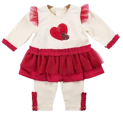 MINTINI BABY GIRL DRESS AND LEGGINGS SET