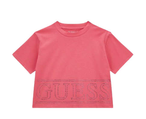 GUESS GIRL DIAMANTE CROPPED TOP