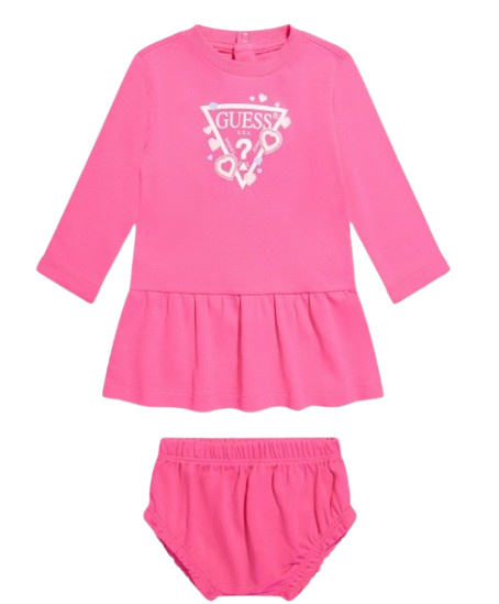 GUESS BABY GIRL COTTON DRESS WITH PANTS