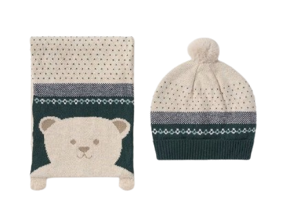 MAYORAL BABY BOY HAT AND SCARF SET