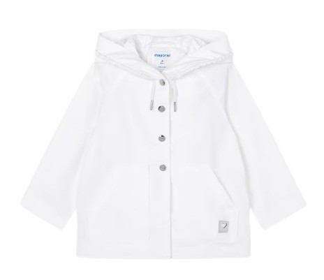 MAYORAL GIRL SUMMER JACKET WITH HOOD WHITE