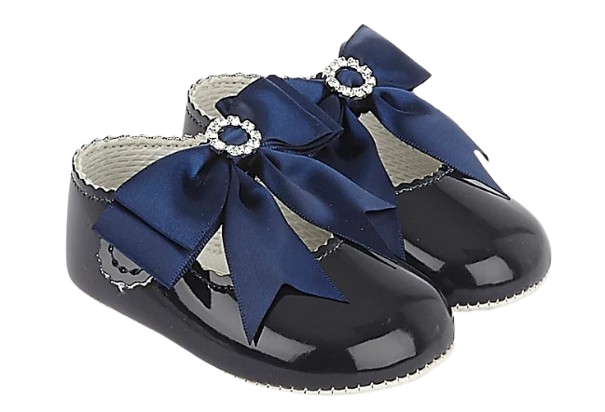 EARLY DAYS BAYPODS  BABY GIRL PRAM SHOE NAVY PATENT