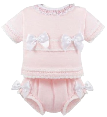 DANDELION BABY GIRL KNITTED TOP WITH BLOOMERS