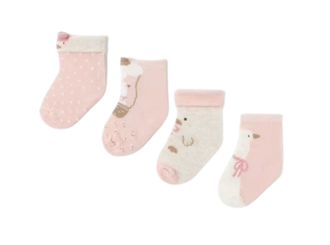 MAYORAL BABY GIRL FOUR PACK SOCK SET PINK