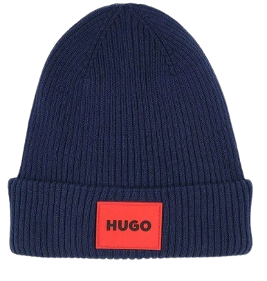 HUGO BOY PULL ON KNITTED  HAT  BLUE