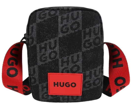 HUGO BOY CHEQUERED LOGO  CROSS BODY BAG