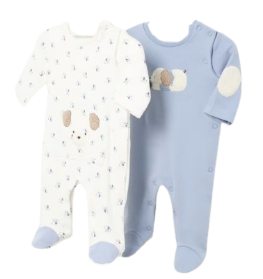 MAYORAL BABY BOY TWIN PACK BABYGROWS