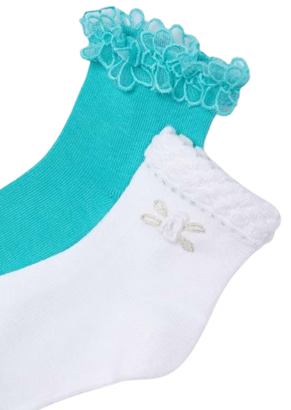MAYORAL GIRL PACK OF TWO ANKLE SOCKS