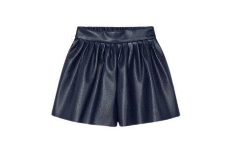 MAYORAL GIRL FAUX LEATHER SKIRT NAVY