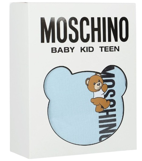MOSCHINO BABY BOY TEDDY BLANKET BLUE