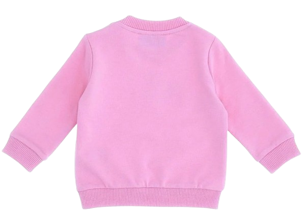 MOSCHINO BABY GIRL TEDDY HEART SWEATSHIRT PINK