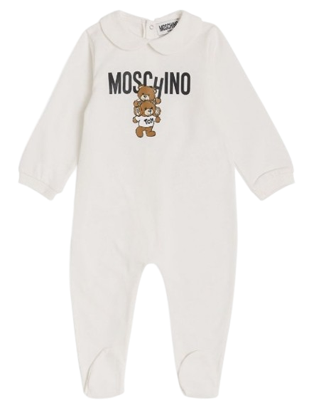 MOSCHINO BABY UNISEX BABYGROW IVORY