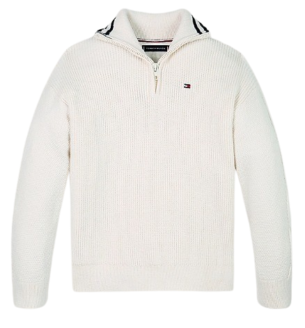 TOMMY HILFIGER BOY HALF ZIP KNIT JUMPER