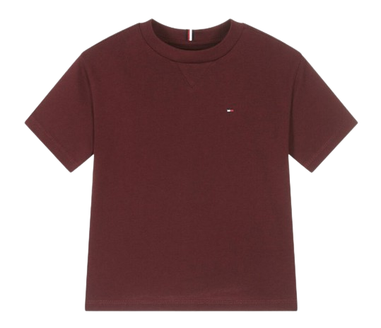 TOMMY HILFIGER BOY CLASSIC T SHIRT BURGANDY